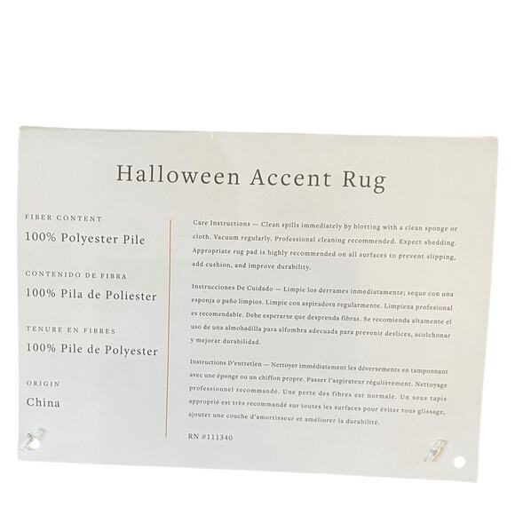 LOLOI Halloween Candy Corn Hooked Accent Rug 20x60 Scalloped Home Decor New - Picture 12 of 13